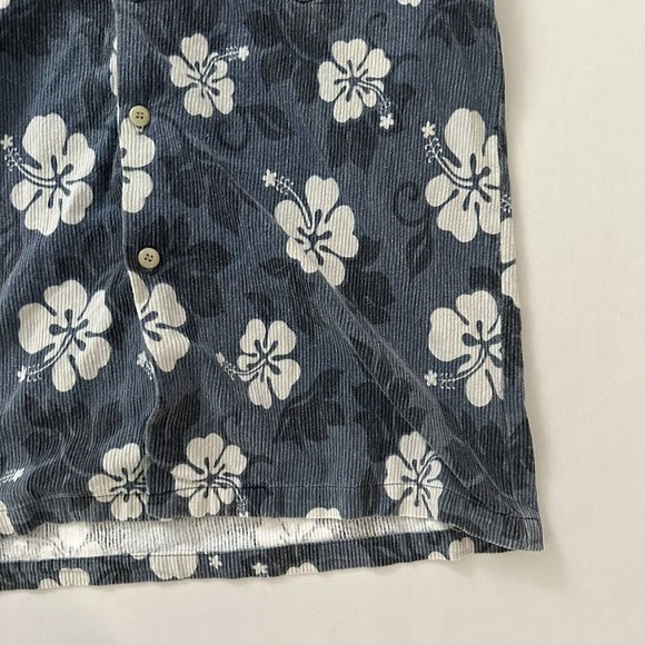 Local Motion Adult L Blue Button Down Collared Short Sleeved Casual Surf Large - Picture 2 of 13